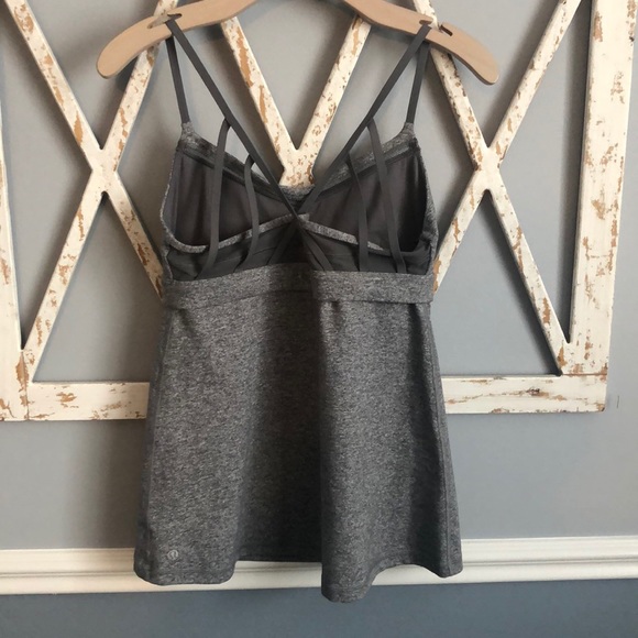 lululemon athletica Tops - Lululemon | Gray Criss-cross Back Tank